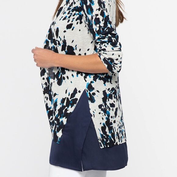 NIC+ZOE Positive Outlook Chiffon Trim Open Cardigan - Picture 3 of 10